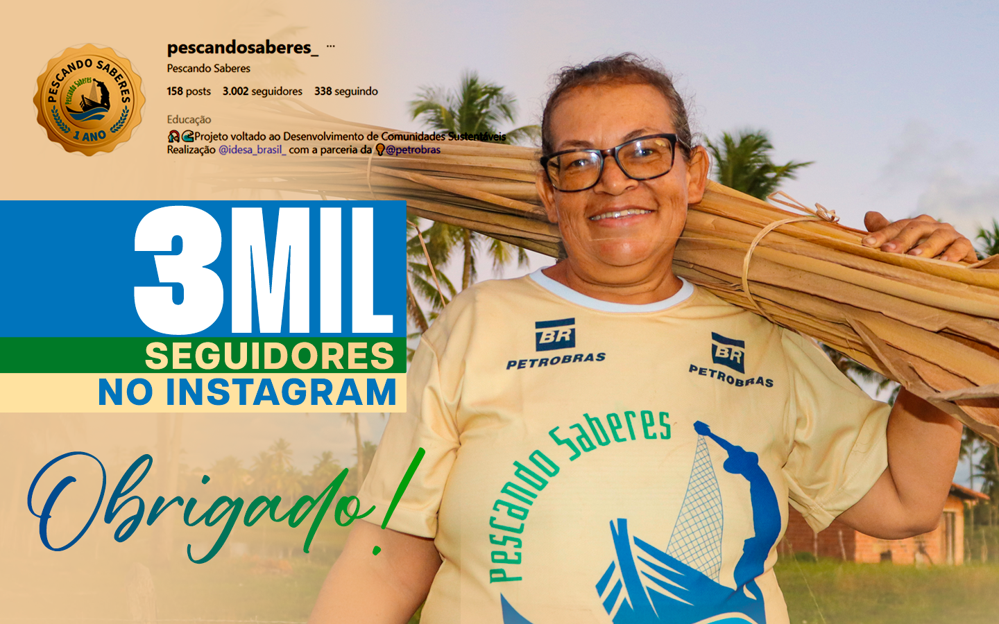 Já somos 3 mil seguidores no Instagram!